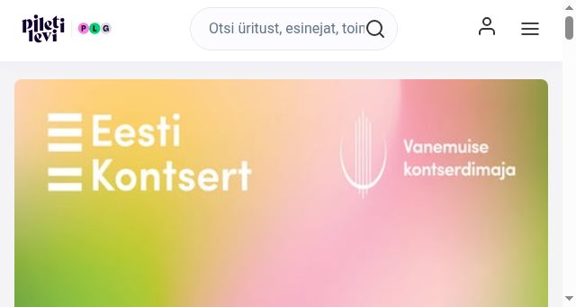 Screenshot of piletilevi.ee