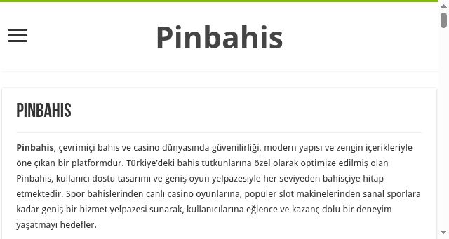 Screenshot of pinbahisgirisi.com