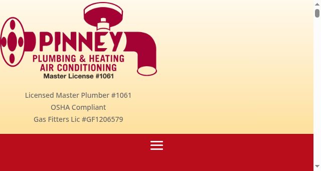 Screenshot of pinneyplumbing.com