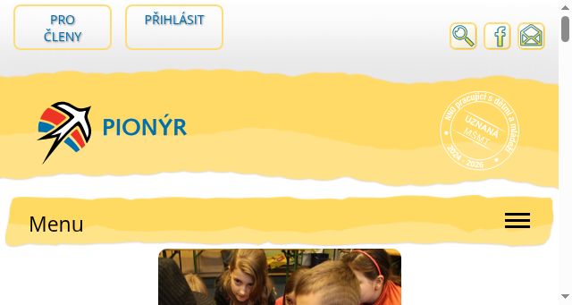 Screenshot of pionyr.cz