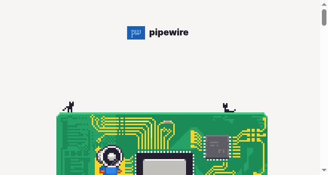 Screenshot of pipewire.org