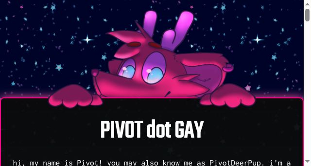 Screenshot of pivot.gay