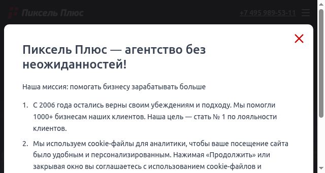 Screenshot of pixelplus.ru