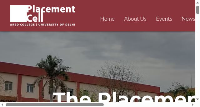 Screenshot of placementcellarsd.com