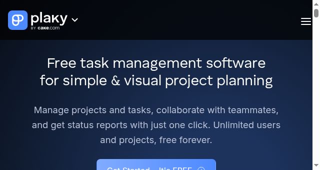 Screenshot of plaky.com