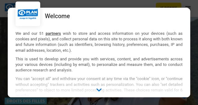 Screenshot of plan-international.fr