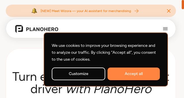 Screenshot of planohero.com