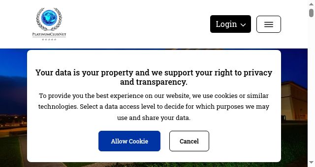 Screenshot of platinumclubnet.com