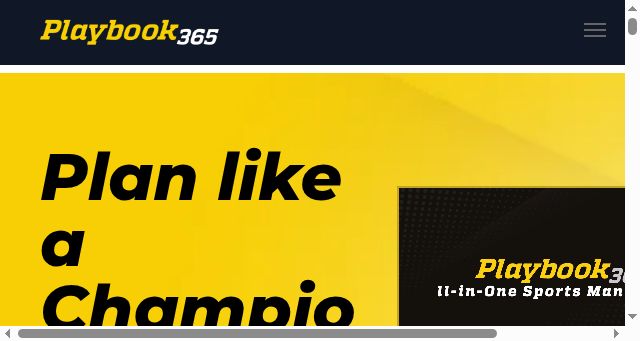 Screenshot of playbook365.com