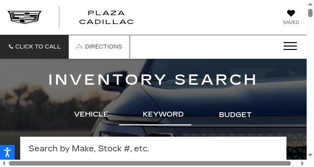 Screenshot of plazacadillac.com