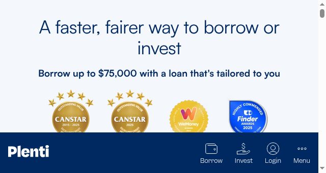 Screenshot of plenti.com.au