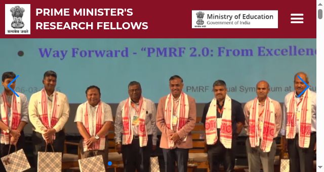 Screenshot of pmrf.in