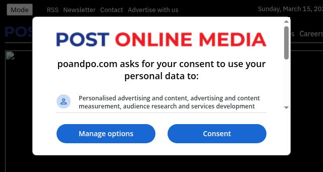 Screenshot of poandpo.com