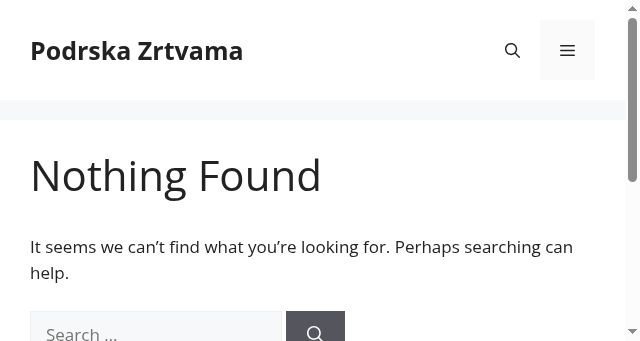 Screenshot of podrskazrtvama.rs