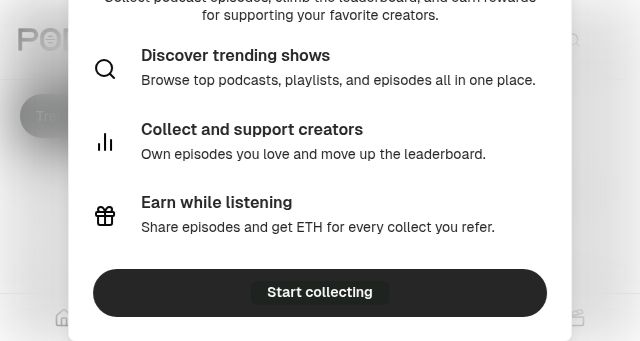 Screenshot of pods.media