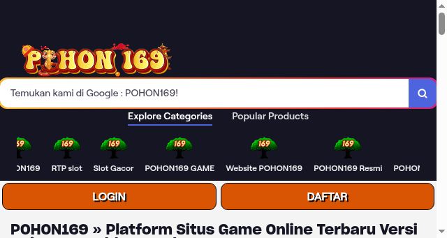 Screenshot of pohon169.com