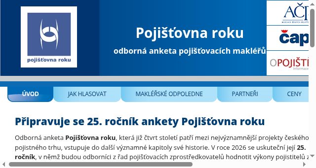 Screenshot of pojistovnaroku.cz