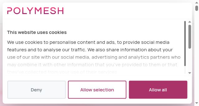Screenshot of polymesh.network