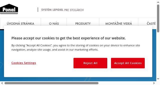 Screenshot of ponal.sk