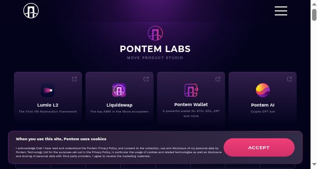 Screenshot of pontem.network