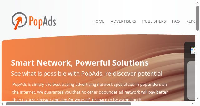Screenshot of popads.net