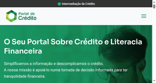 Screenshot of portaldocredito.pt