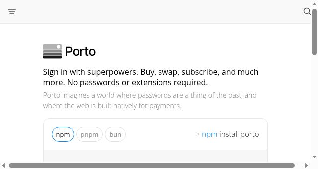 Screenshot of porto.sh