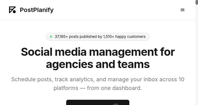 Screenshot of postplanify.com