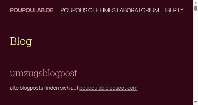 Screenshot of poupoulab.de