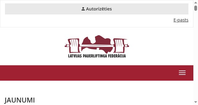 Screenshot of powerliftings.lv