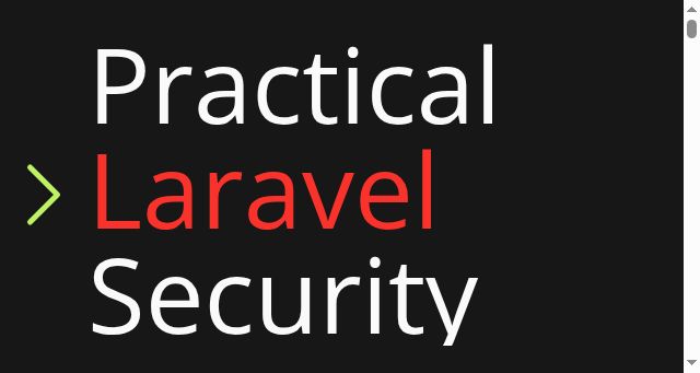 Screenshot of practicallaravelsecurity.com