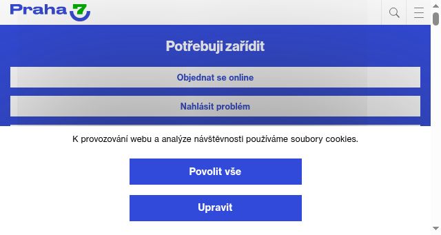 Screenshot of praha7.cz