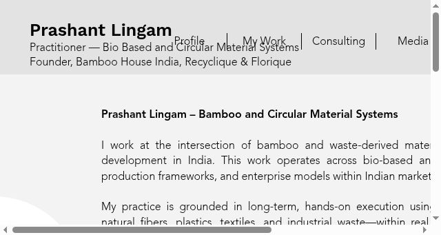 Screenshot of prashantlingam.org