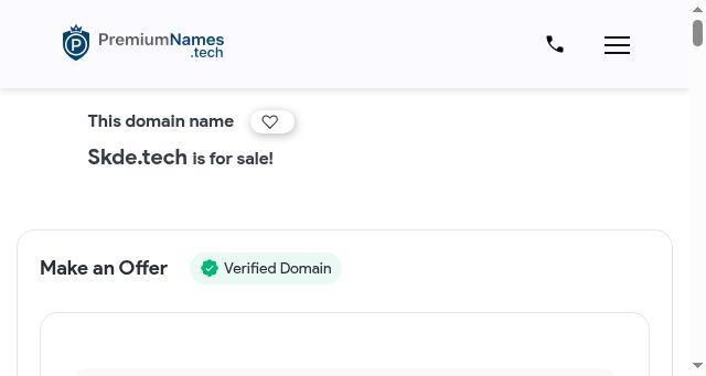 Screenshot of premiumnames.tech