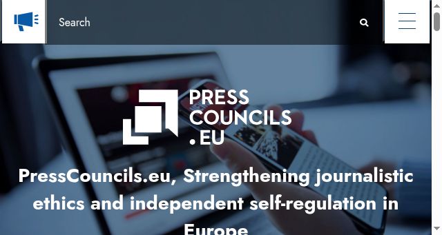 Screenshot of presscouncils.eu
