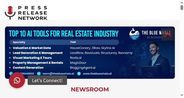 Screenshot of pressreleasenetwork.com