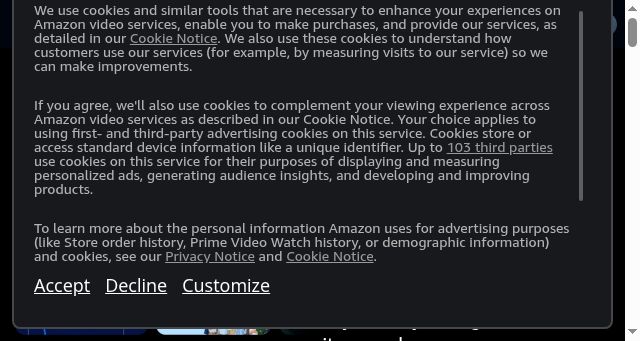 Screenshot of primevideo.com