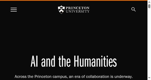 Screenshot of princeton.edu