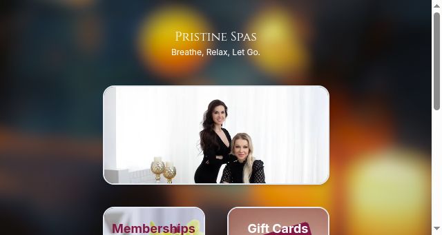 Screenshot of pristinespas.com