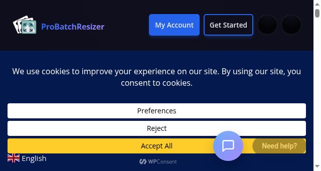 Screenshot of probatchresizer.com