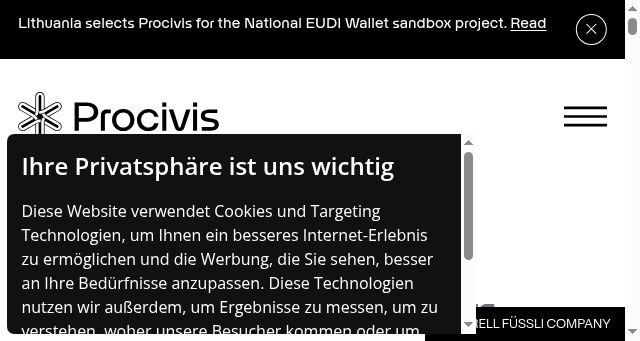 Screenshot of procivis.ch