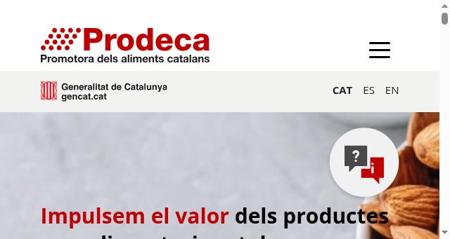 Screenshot of prodeca.cat