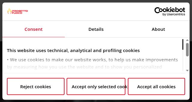 Screenshot of progettofuoco.com