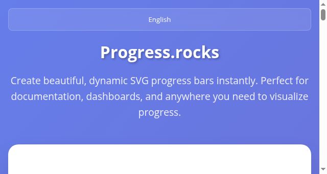 Screenshot of progress.rocks