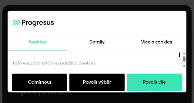 Screenshot of progresus.cz