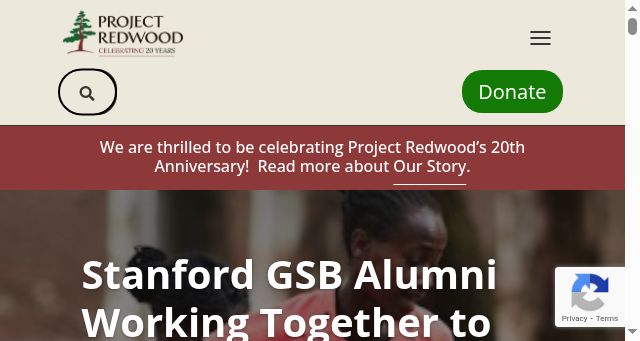 Screenshot of projectredwood.org