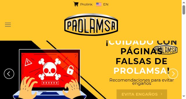 Screenshot of prolamsa.com