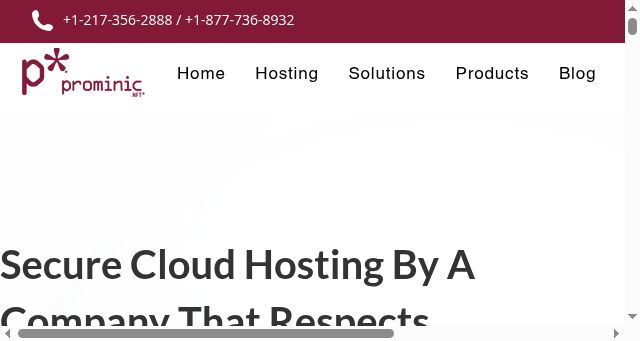 Screenshot of prominic.net