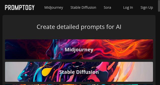 Screenshot of promptogy.com