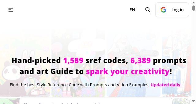 Screenshot of promptsref.com